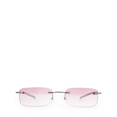 pink studded gucci sunglasses|pink rimless sunglasses.